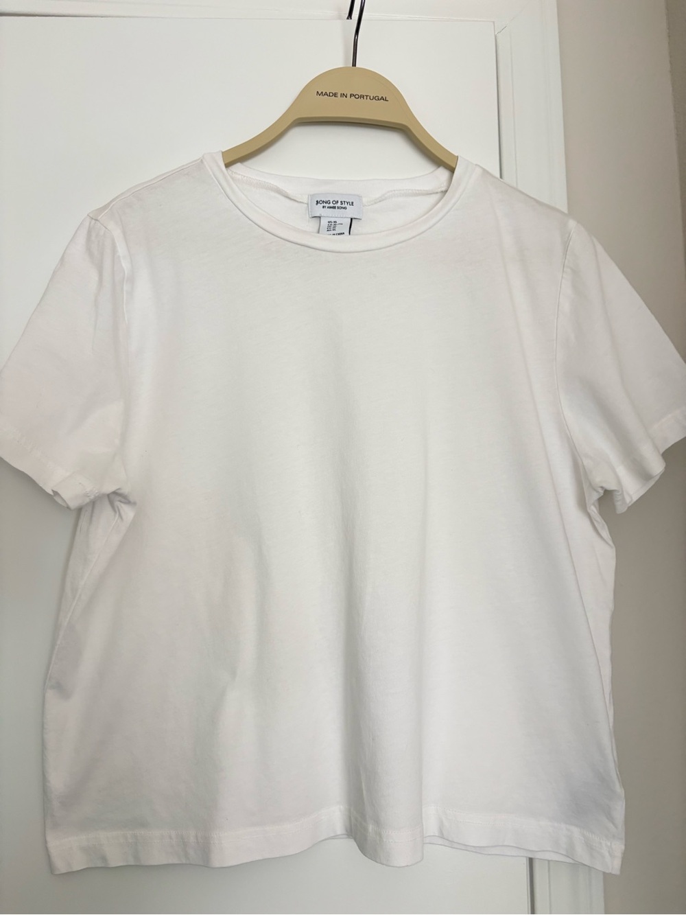 Song of Style Cotton Woman White Short Sleeve Crew Tee